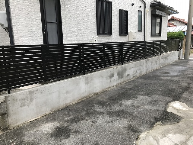 尾張旭市　T様　ブロック塀の地震対策　ブロック解体してフェンスに取り換え　ＬＩＸＩＬプレスタＹ7型　H=80Cm