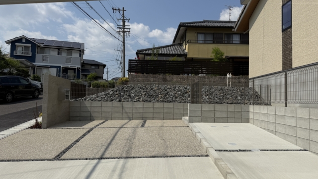 尾張旭市　アールプランナー　新築外構工事