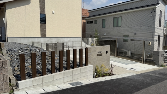 尾張旭市　アールプランナー　新築外構工事